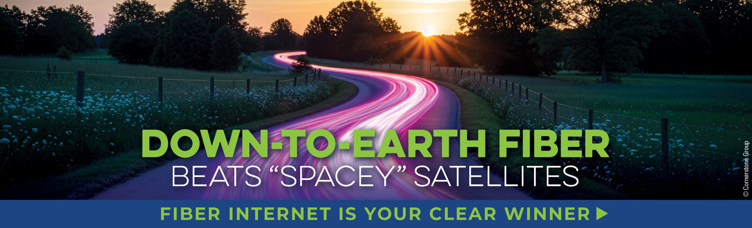 Down to Earth Fiber beats spacey satellites
